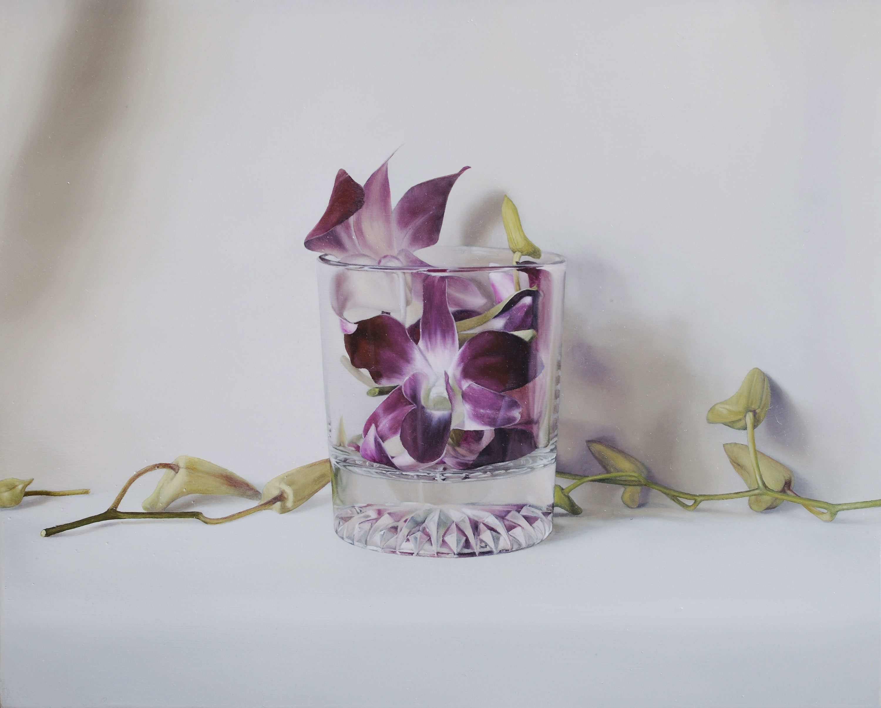 Expressed through Objects|借物抒情作品-Infatuation No.3|沉醉 No.3|,Oil on linen mounted on
								panel|油彩木板裱麻,22 x 27 cm|2009